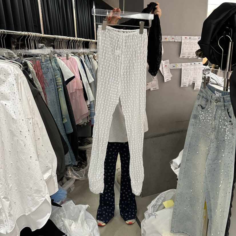 MOMAZU韓國直郵實拍女士新品職業26春夏打底褲鯊魚褲蕾絲褶皺MOMAZU打底褲/鯊魚褲