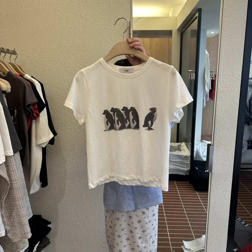 CHOI-L韓國代購女士新款熱賣26春夏推薦休閑人氣時尚T恤鵝CHOIT恤