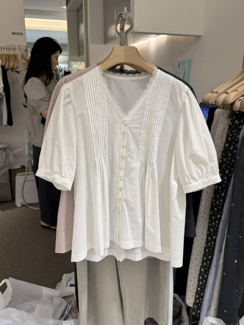 MONE-A東大門直郵女裝新品熱賣人氣時尚26春夏襯衫蕾絲衫MONE-A襯衫/蕾絲衫