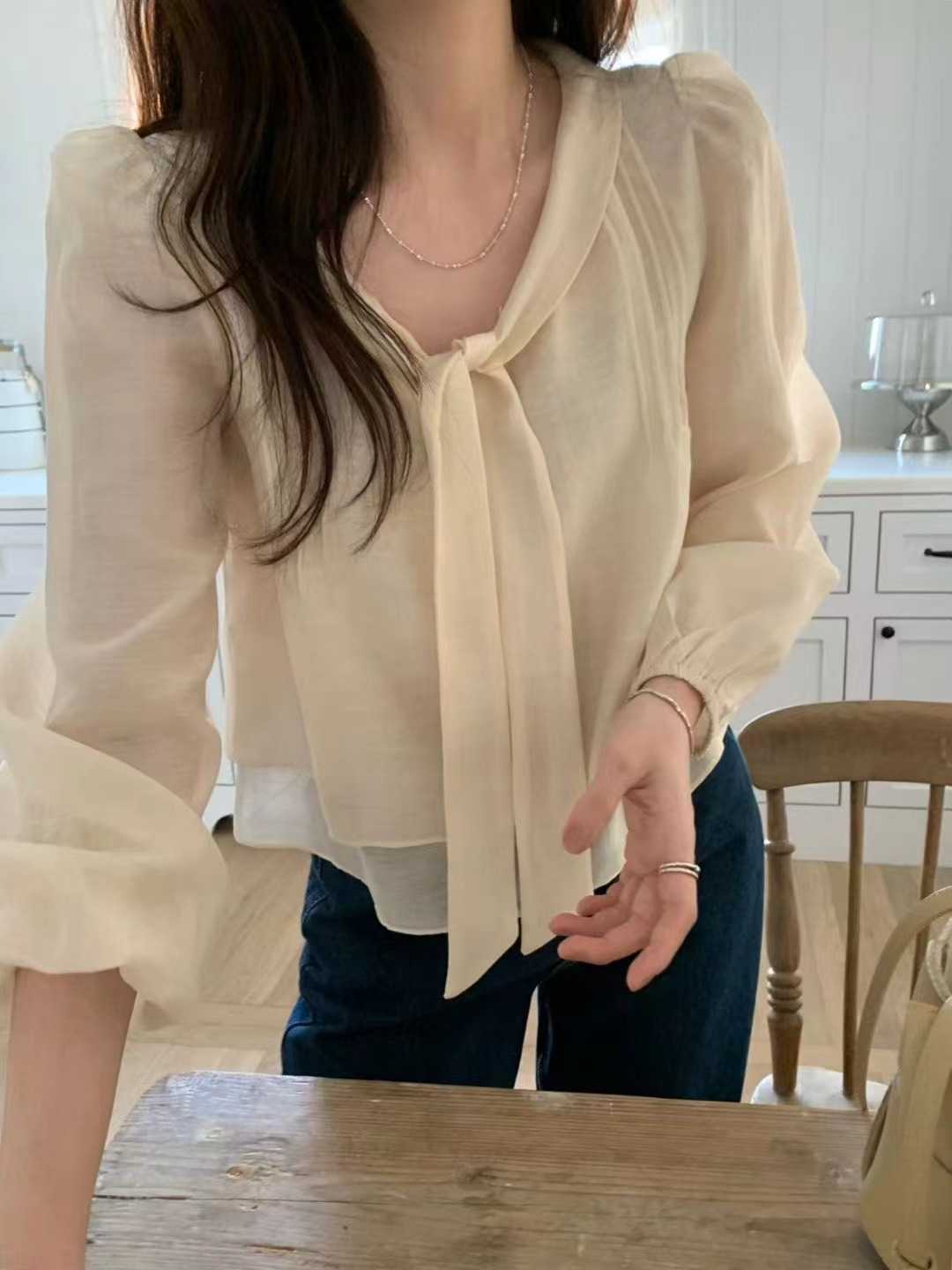 PYT-ot東大門實拍女裝新款休閑熱賣26春夏人氣襯衫蕾絲衫pretty young thing襯衫/蕾絲衫