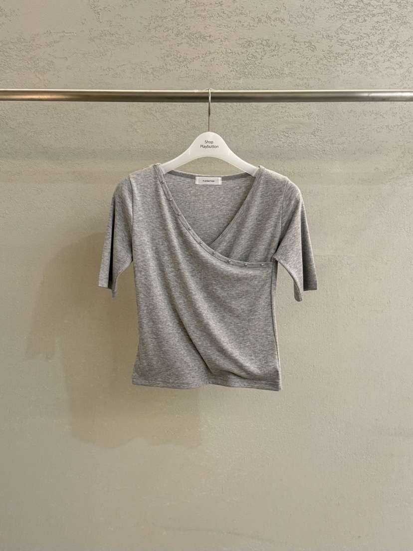 PLAYBUTTON-P東大門實拍女士新款職業熱賣真品26春夏T恤PLAYBUTTONT恤