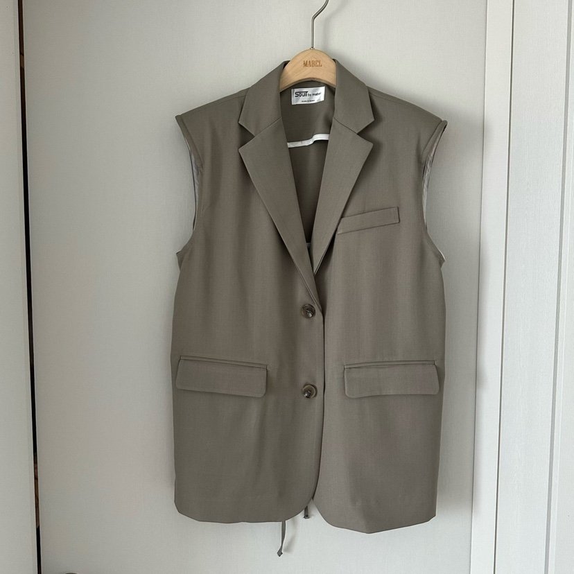 SOUIT韓國代購女士新款時尚職業休閑推薦馬甲不含內搭雪紡SOUIT by mabel-L馬甲