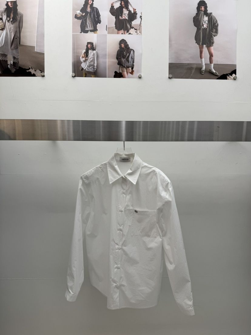 AMOOD東大門直郵女士新款休閑人氣時尚26春夏襯衫蕾絲衫柔軟AMOOD襯衫/蕾絲衫