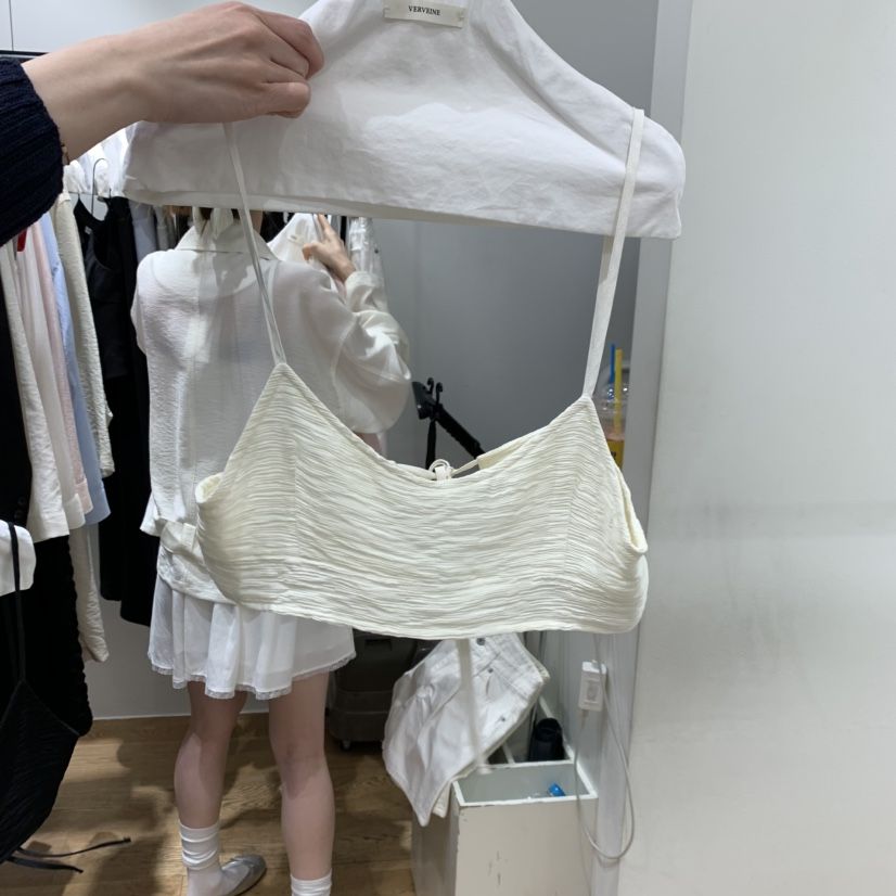VERVEINE韓國代購女裝新品推薦26春夏時尚真品吊帶背心褶裥VERVEINE吊帶/背心