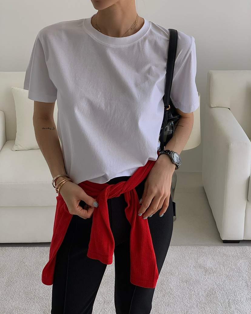 REVE CITE-L韓國直郵女士新品真品職業26春夏休閑T恤絲綢REVE CITE-LT恤