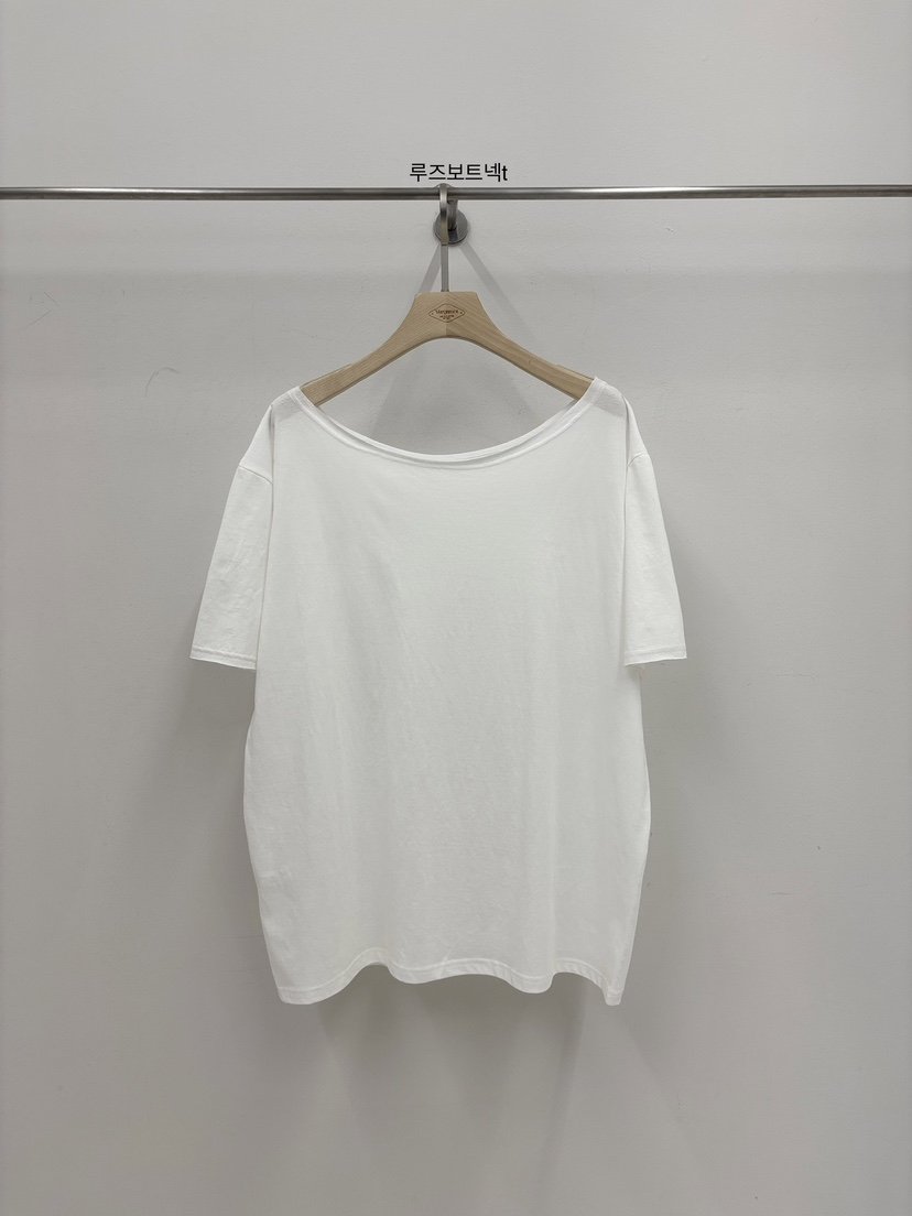 VERGAMOT韓國直郵女士新品熱賣26春夏時尚推薦T恤船領寬松VERGAMOTT恤