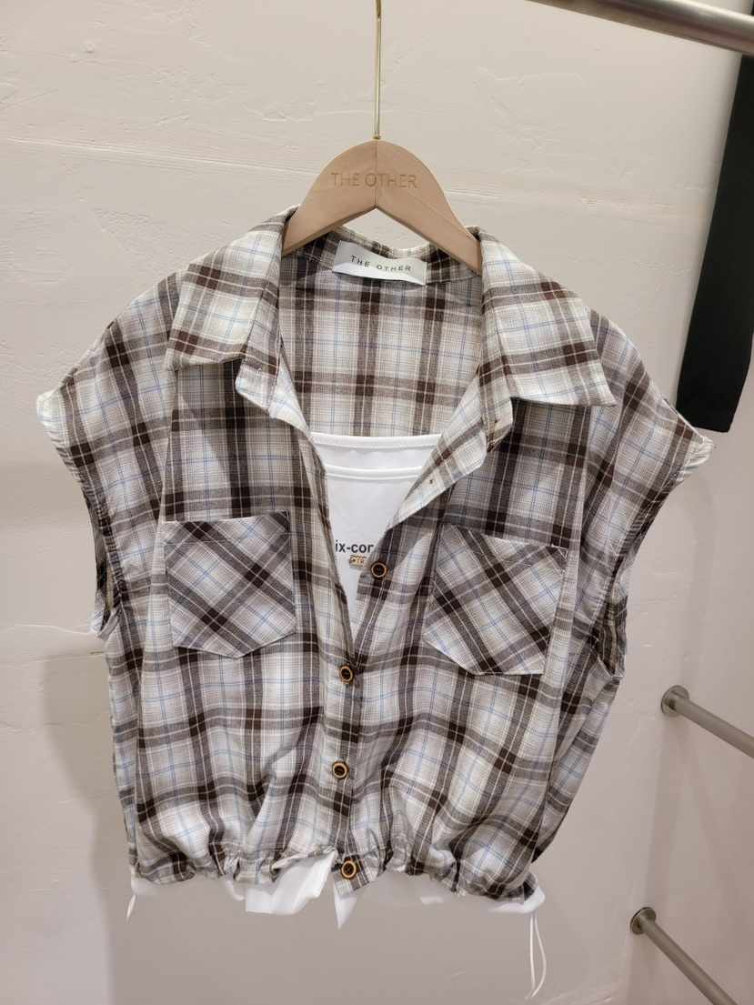 THE OTHER韓國東大門代購女裝新品時尚推薦套裝套裝格子THE OTHER套裝