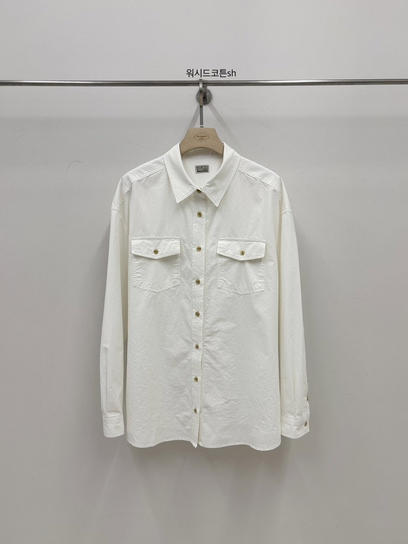 VERGAMOT韓國東大門代購女裝新品職業26春夏襯衫蕾絲衫水洗棉VERGAMOT襯衫/蕾絲衫