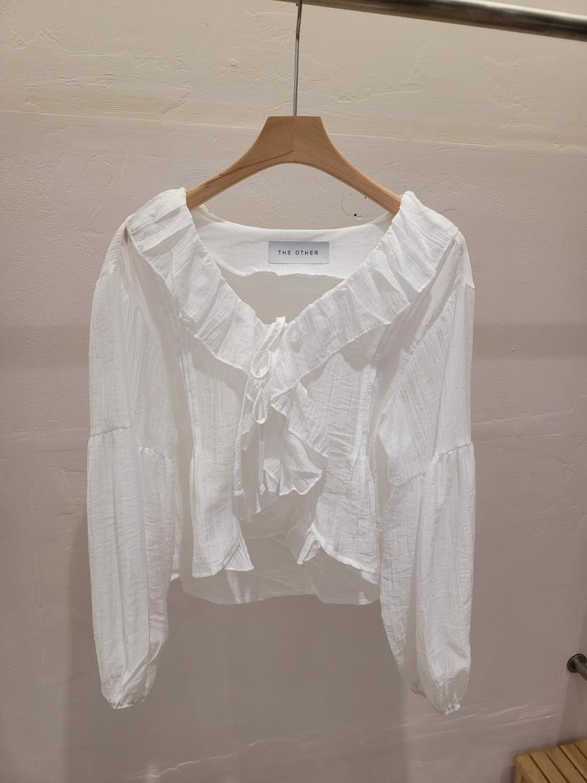 THE OTHER韓國代購女士新款休閑時尚人氣襯衫蕾絲衫透明THE OTHER襯衫/蕾絲衫