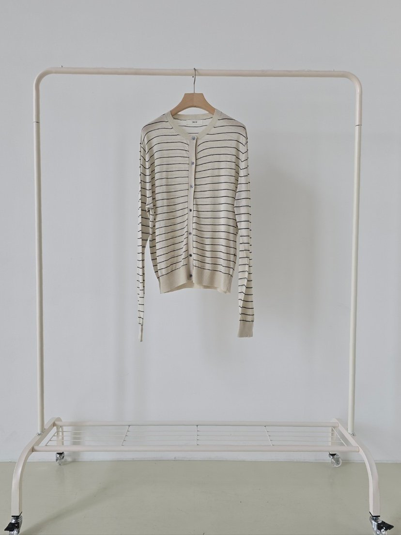 J SHOP韓國直郵女裝新款熱賣人氣推薦職業針織衫開衫條紋J_SHOP針織衫