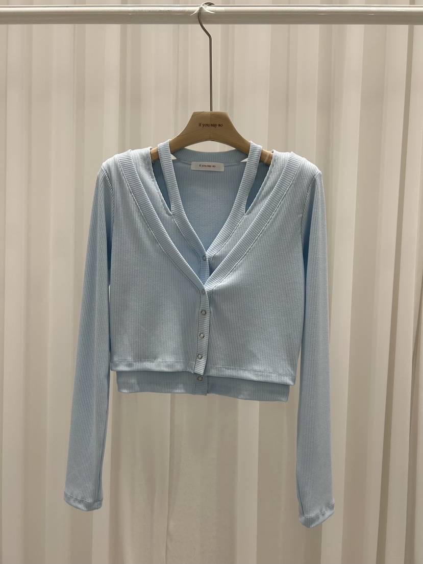 IF YOU SAY SO/PLUM-Q韓國直郵女裝新品休閑針織衫假兩件IF YOU SAY SO/PLUM-Q針織衫