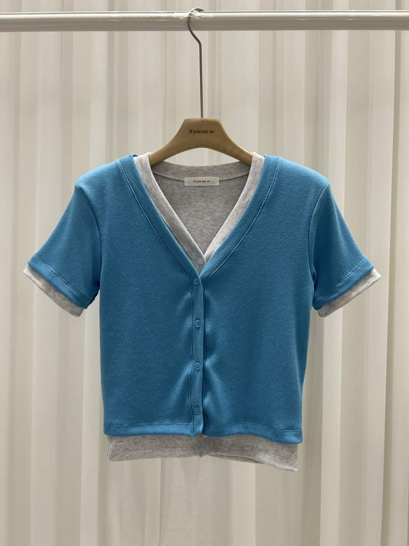 IF YOU SAY SO/PLUM-Q韓國直郵女裝新款熱賣針織衫假兩件IF YOU SAY SO/PLUM-Q針織衫