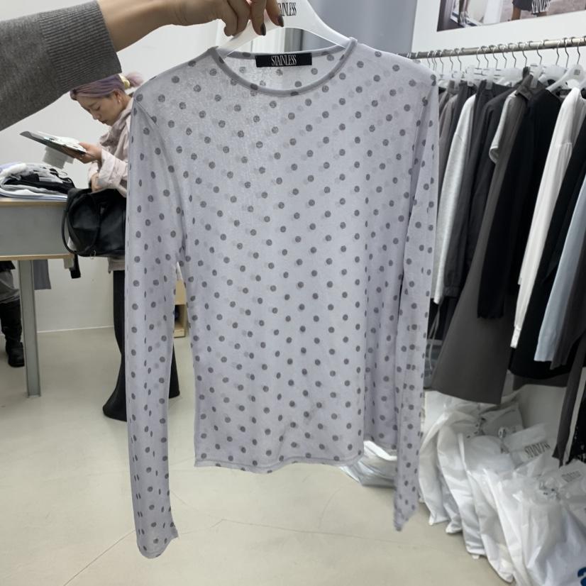 STAINLESS韓國東大門直郵女士新品職業26春夏時尚長袖T恤STAINLESS長袖T恤