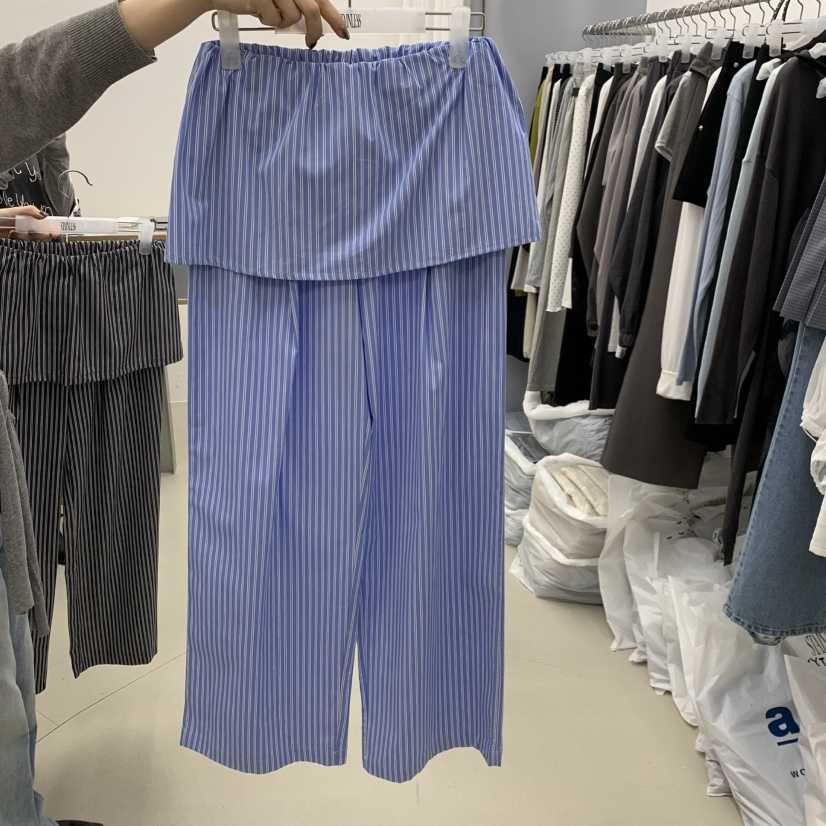 STAINLESS韓國東大門直郵女裝新品職業推薦時尚人氣裙褲條紋STAINLESS裙褲