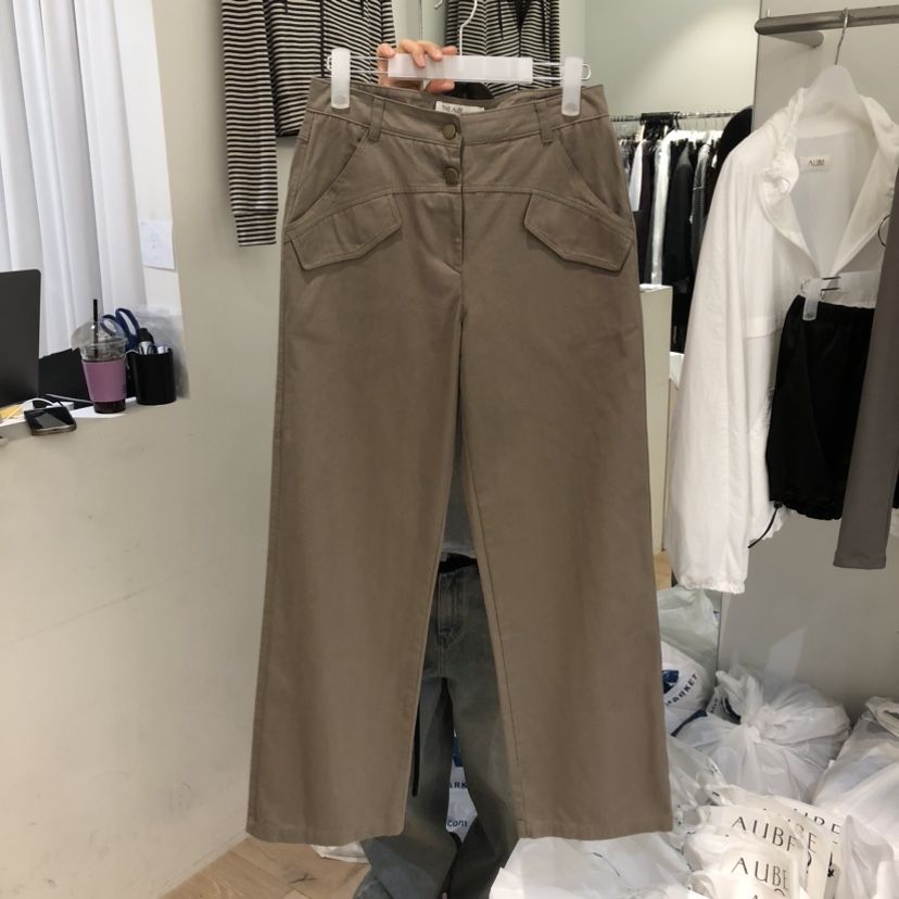 AUBE韓國直郵實拍女士新款職業休閑26春夏推薦時尚休閑褲AUBE休閑褲