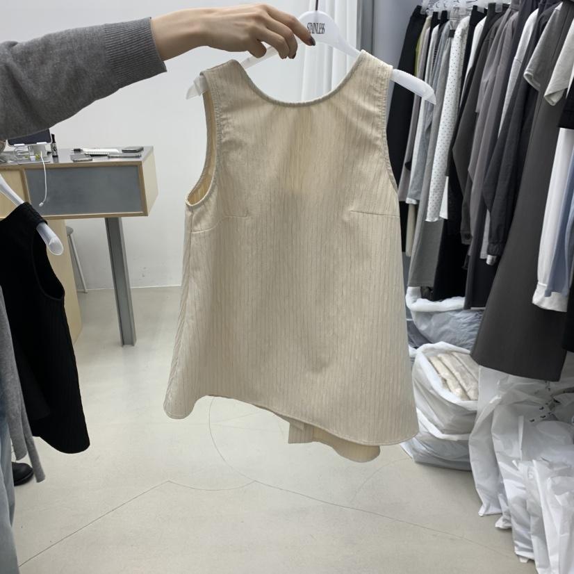 STAINLESS韓國東大門直郵女裝新品熱賣時尚職業馬甲不對稱STAINLESS馬甲