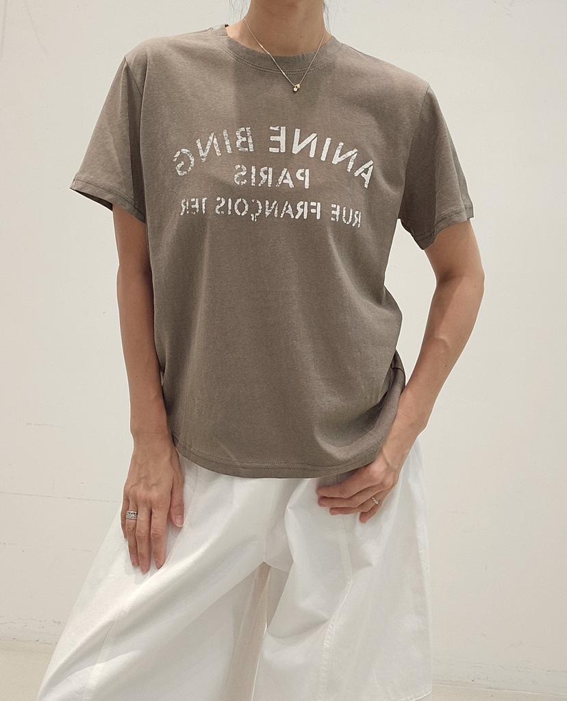 NEOUL韓國直郵女士新款人氣熱賣時尚休閑推薦職業26春夏T恤NEOUL/ahin雙領標簽T恤