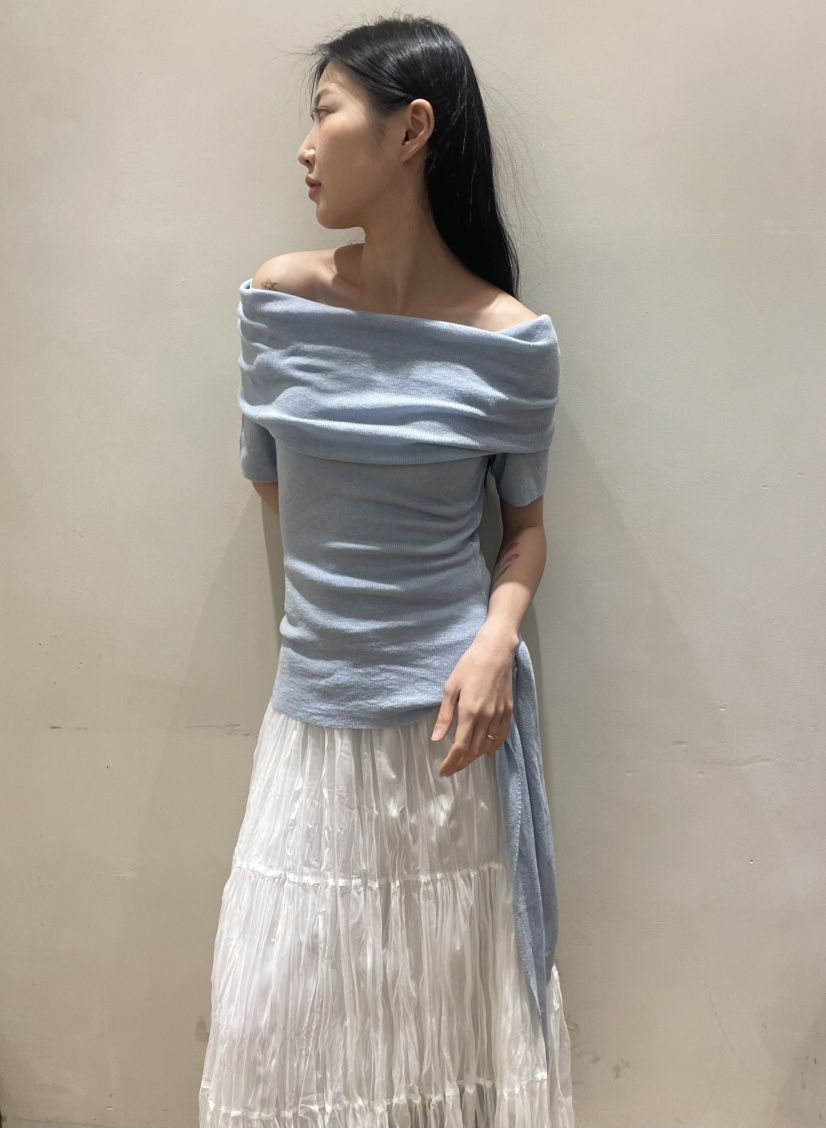 NEOUL韓國代購女裝新品26春夏推薦人氣時尚休閑職業針織衫NEOUL/ahin雙領標簽針織衫