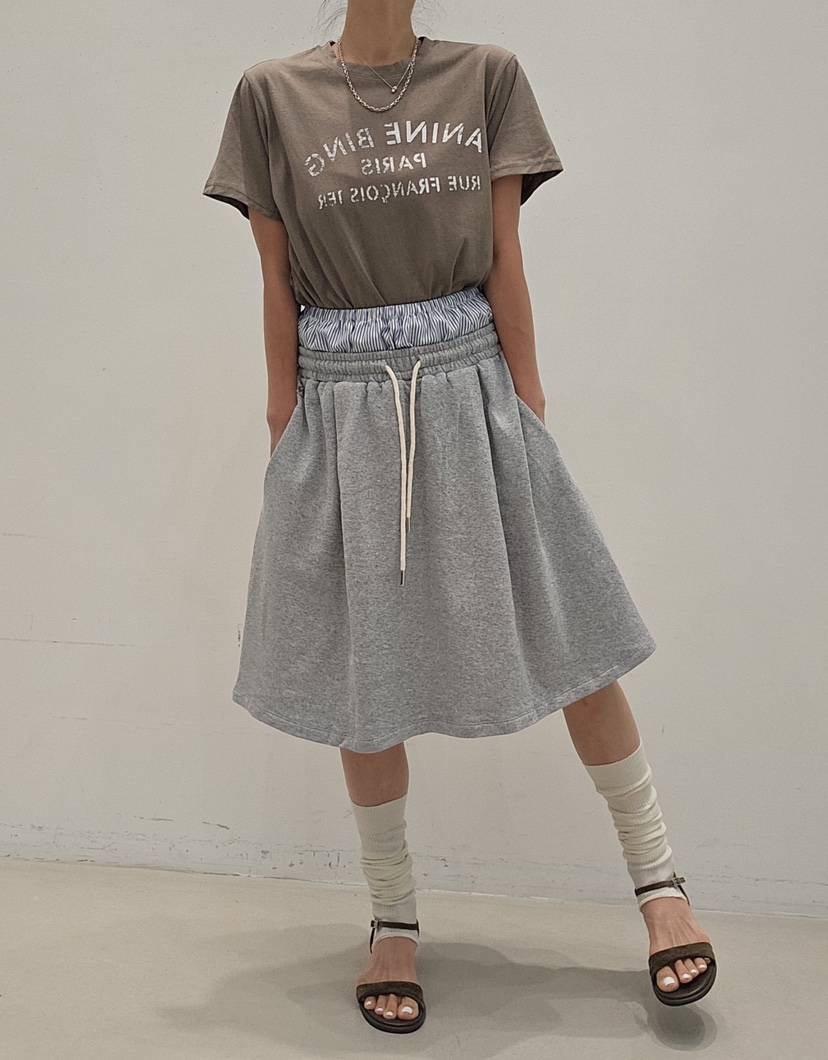 NEOUL韓國直郵實拍女裝新款推薦人氣26春夏熱賣半身裙中短裙NEOUL/ahin雙領標簽半身裙/中短裙