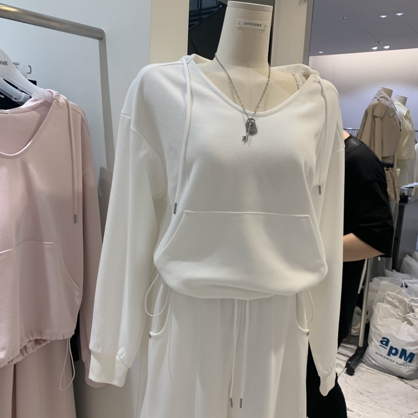 LOVE SOME韓國東大門代購女裝新款推薦休閑長袖T恤連帽衫LOVE SOME長袖T恤