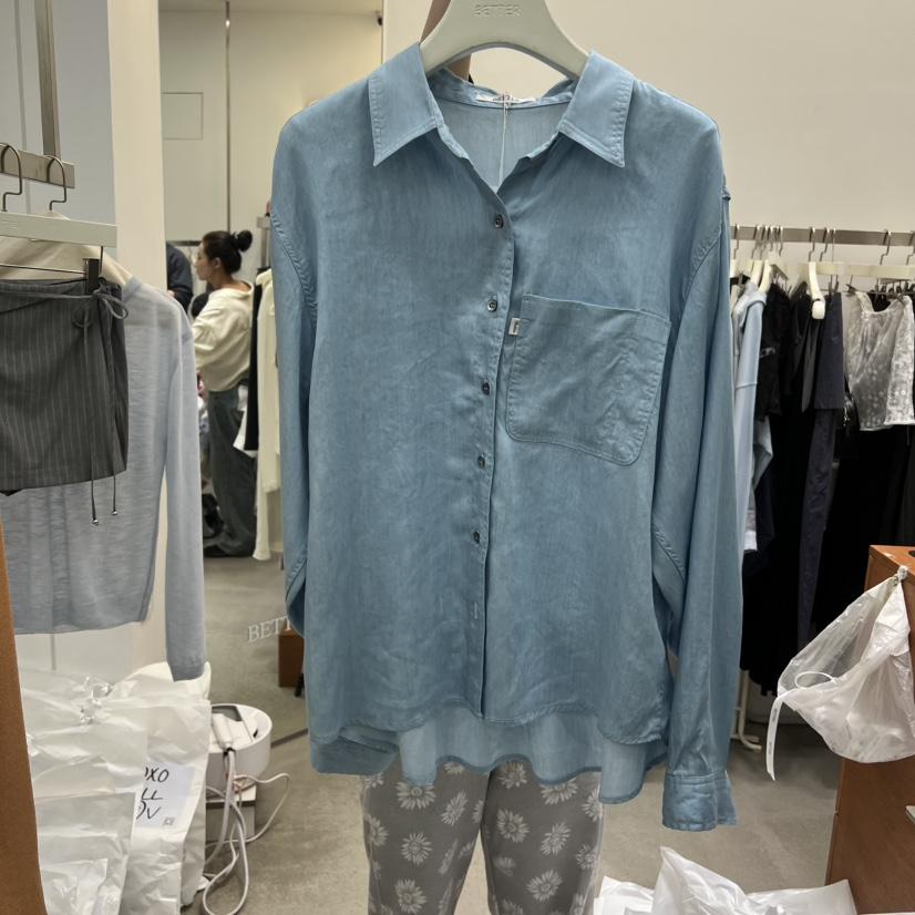 BETTER韓國直郵女裝新品26春夏職業人氣休閑襯衫蕾絲衫絲綢BETTER襯衫/蕾絲衫