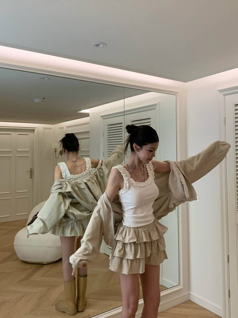 VIRKIN韓國直郵實拍女裝新款推薦26春夏熱賣人氣時尚短裙VIRKIN短裙