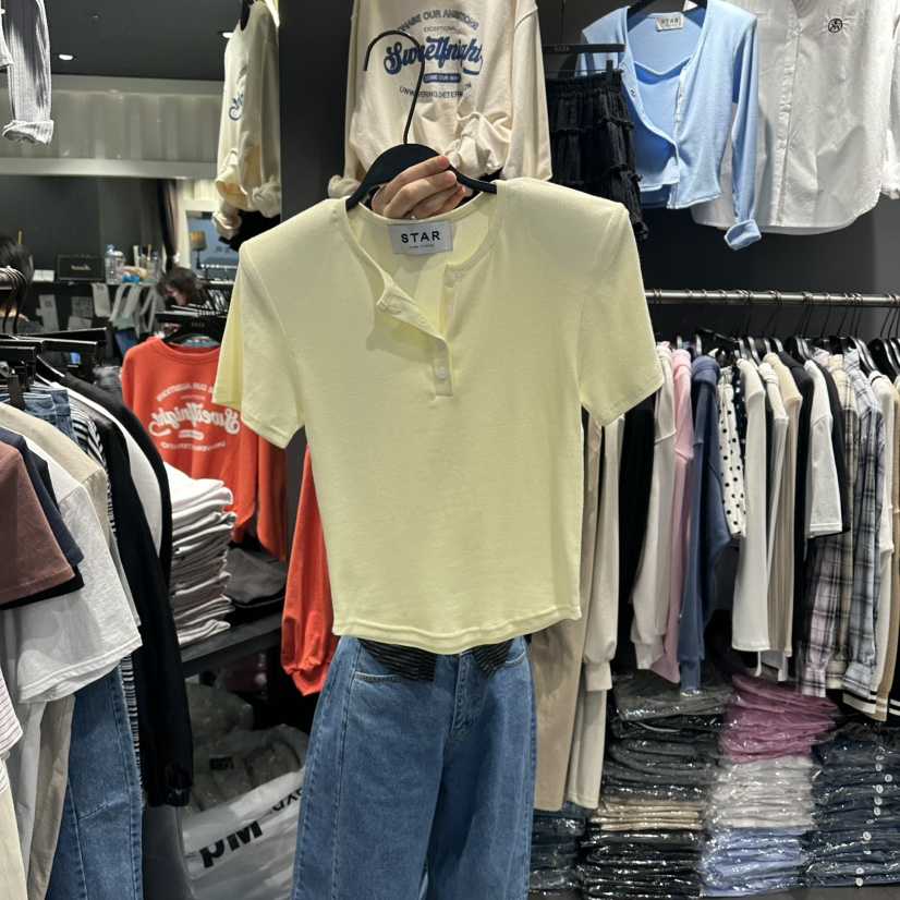 STAR-L韓國直郵實拍女裝新款人氣職業26春夏T恤不含內搭STAR-LT恤