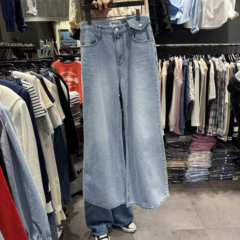 STAR-L韓國代購女裝新款休閑人氣時尚26春夏職業牛仔褲口袋STAR-L牛仔褲