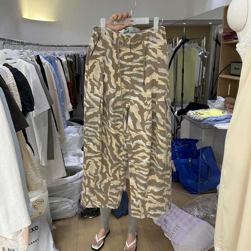 TED韓國東大門直郵女士新款推薦26春夏時尚休閑休閑褲迷彩TED休閑褲