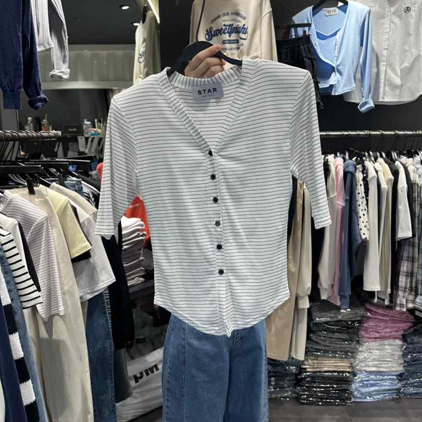 STAR-L韓國代購女士新品推薦休閑時尚職業熱賣26春夏T恤STAR-LT恤