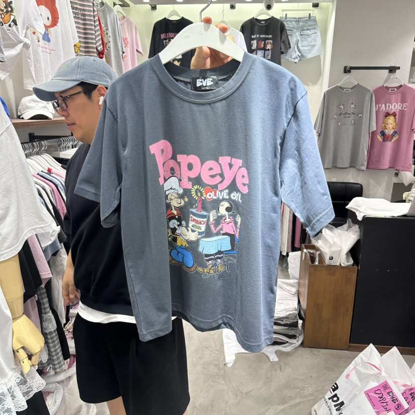 EVE韓國東大門直郵女士新款休閑推薦熱賣職業26春夏時尚T恤EVET恤