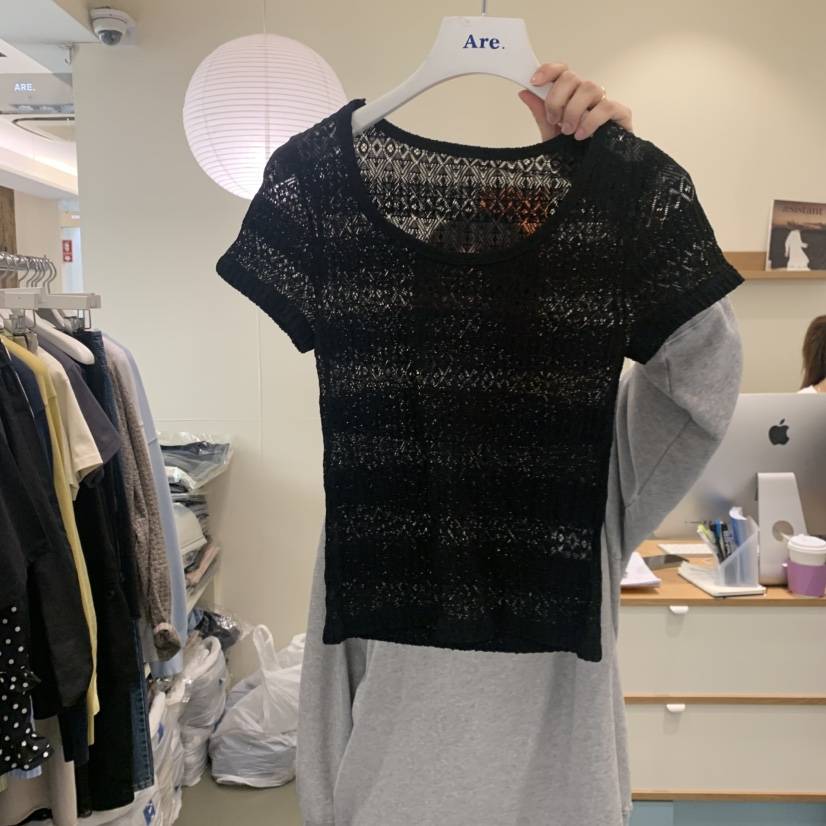 ARE韓國東大門代購女裝新品26春夏職業時尚人氣推薦熱賣T恤ARE YOU/ARET恤