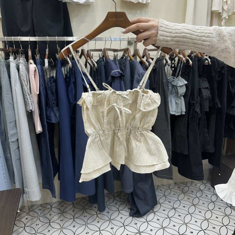 BAMBOLINA韓國東大門代購女士新品26春夏人氣職業吊帶背心BAMBOLINA吊帶/背心