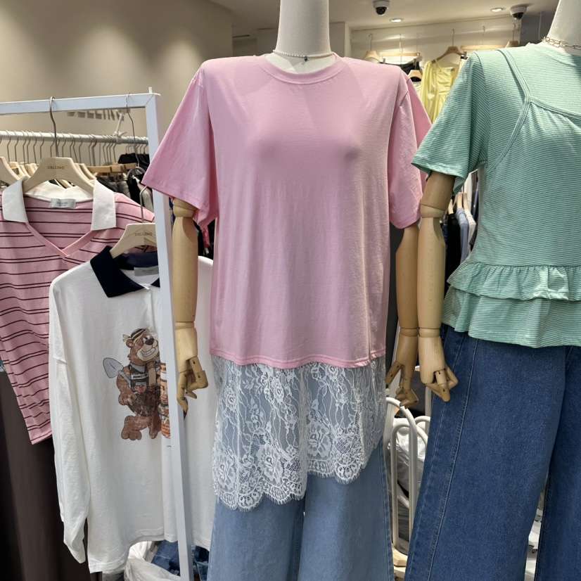 DELLING韓國直郵實拍女士新品職業時尚人氣連衣裙蕾絲長款DELLING連衣裙