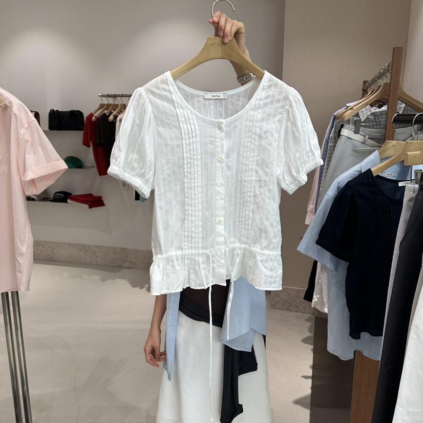 ANDMORE BUTTON韓國代購女裝新款職業26春夏熱賣襯衫蕾絲衫ANDMORE BUTTON襯衫/蕾絲衫