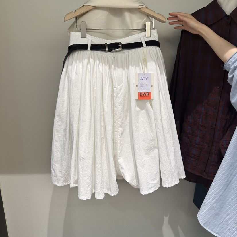 FRENCH DOOR韓國東大門代購女士新品職業半身裙中短裙含腰帶尼龍FRENCH DOOR半身裙/中短裙