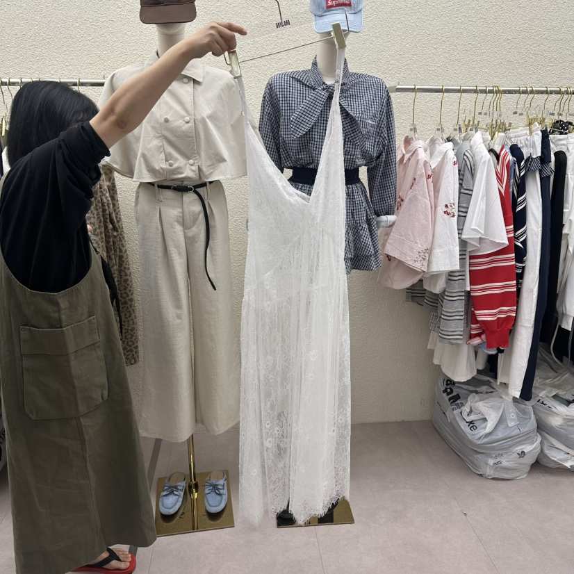 DRAWING韓國直郵女士新款人氣熱賣職業時尚休閑連衣裙蕾絲DRAWING連衣裙