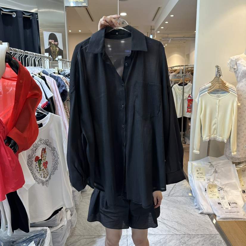 CHEAP-CHIC韓國東大門直郵女裝新品職業襯衫蕾絲衫不含內搭CHEAP-CHIC/CHARLES THE SECOND襯衫/蕾絲衫