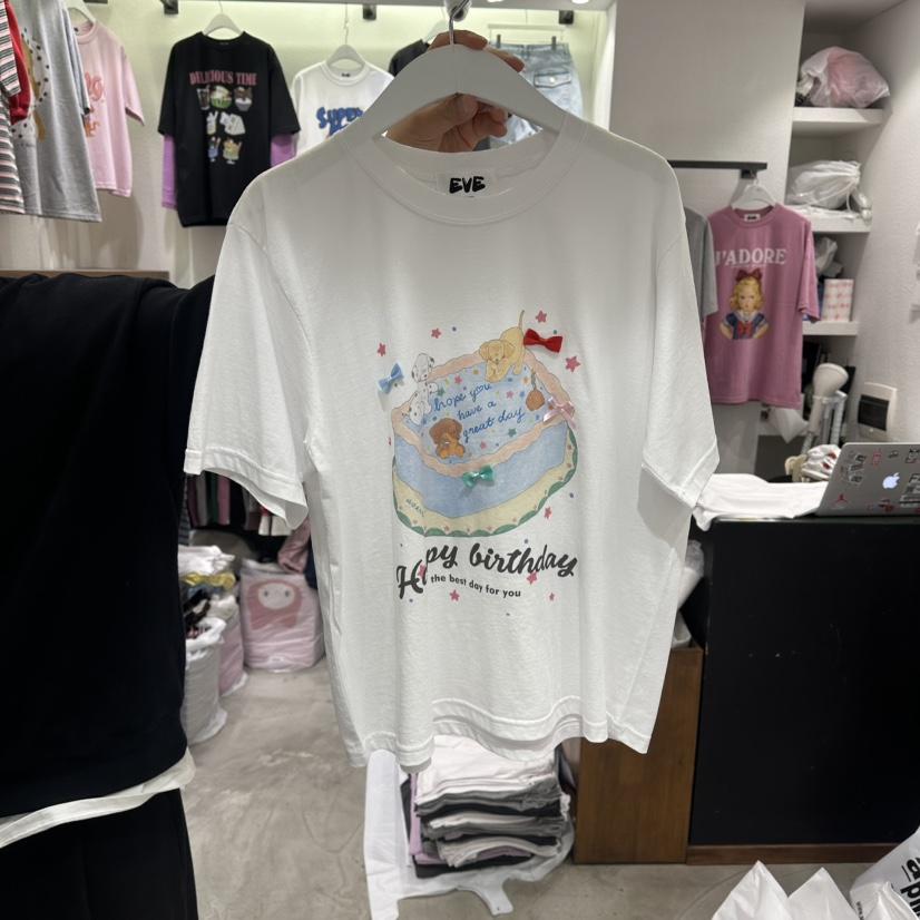 EVE韓國直郵女士新品休閑熱賣人氣26春夏時尚推薦職業T恤EVET恤