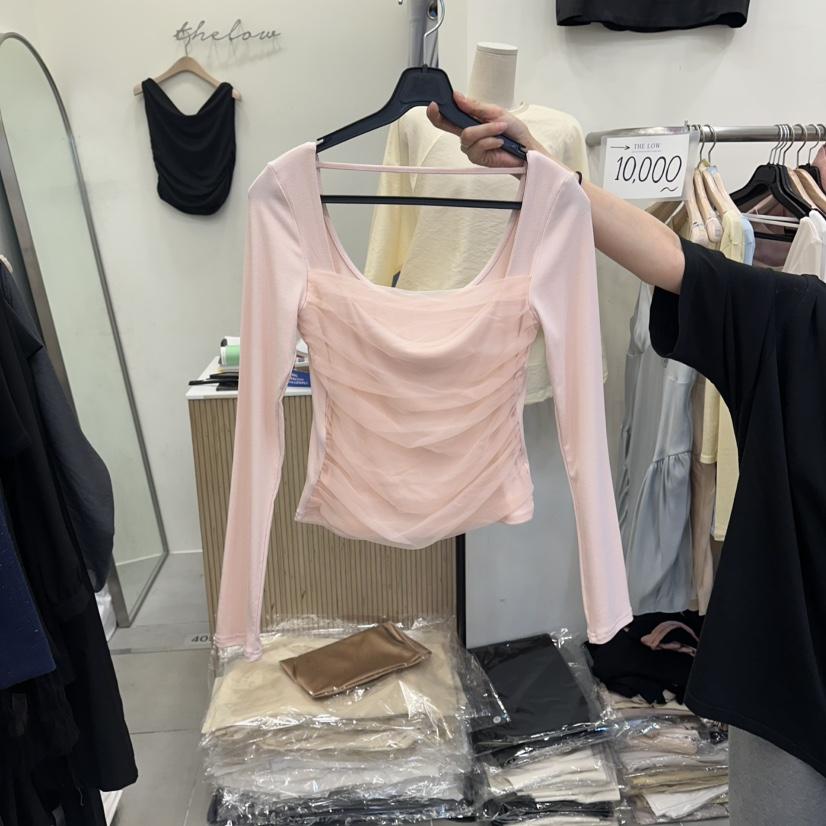 THE LOW韓國直郵女裝新品熱賣推薦人氣時尚休閑26春夏長袖T恤THE LOW長袖T恤