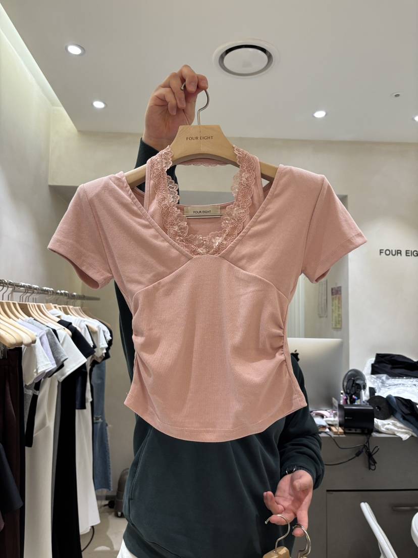 FOUREIGHT韓國代購女裝新款推薦休閑熱賣職業時尚T恤假兩件FOUR EIGHTT恤
