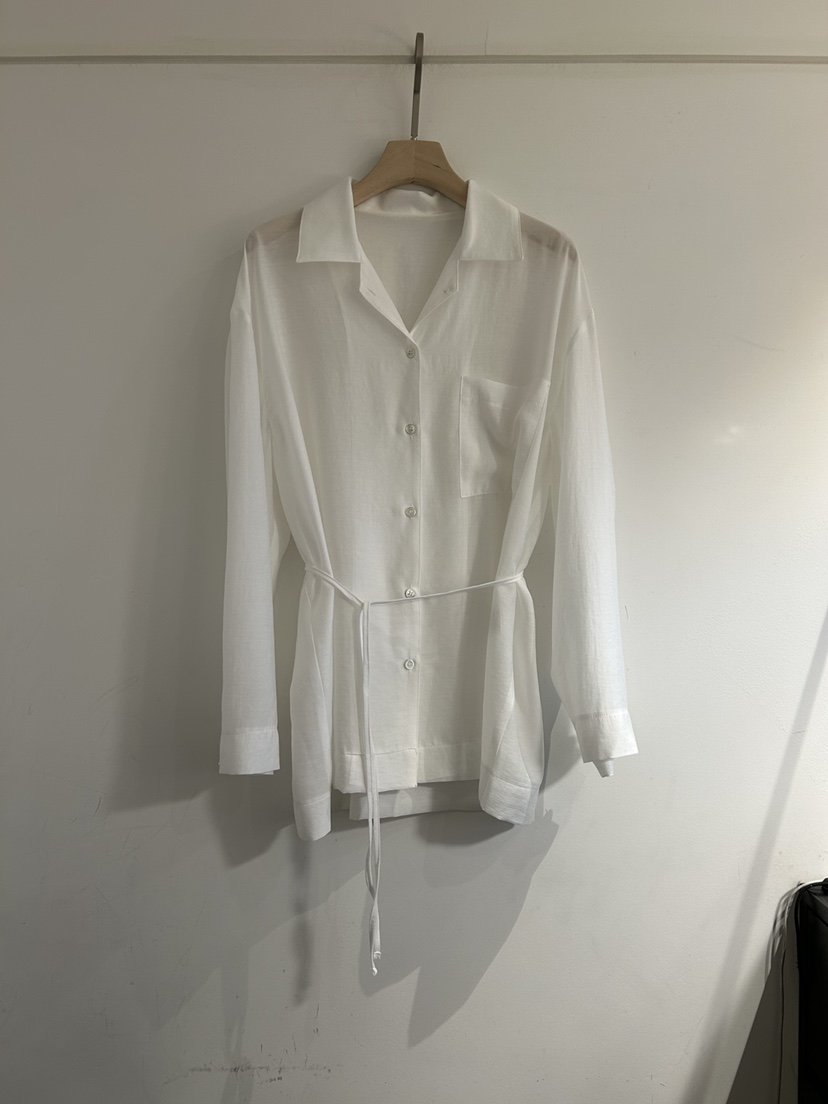 NOTICE韓國直郵實拍女士新款推薦26春夏襯衫蕾絲衫含腰繩NOTICE襯衫/蕾絲衫