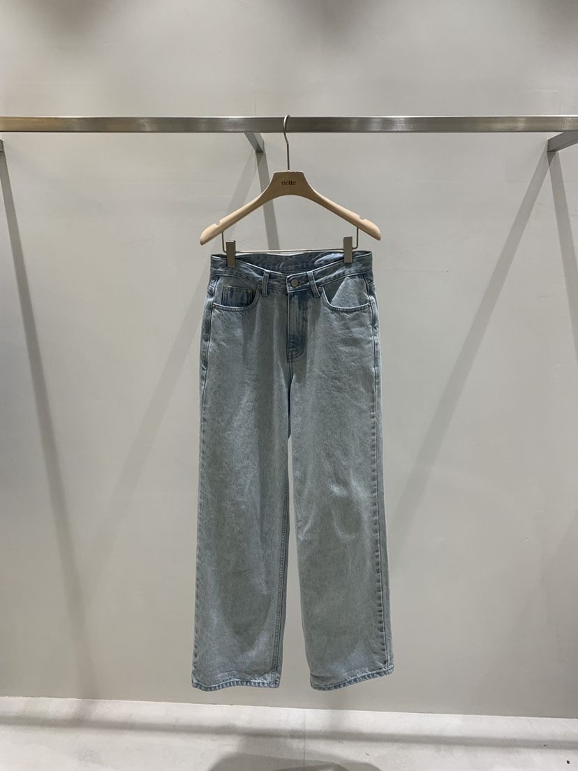 RIETTE韓國直郵實拍女裝新品人氣推薦休閑26春夏職業牛仔褲RIETTE牛仔褲