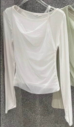 UNA/THE MAY韓國直郵女士新品時尚熱賣職業26春夏長袖T恤THEMAY/UNA長袖T恤