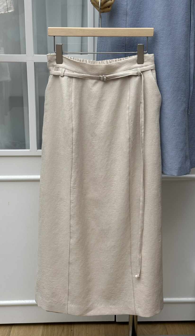 RE:FRESH-L韓國直郵實拍女士新品時尚熱賣人氣長裙含腰繩RE:FRESH長裙