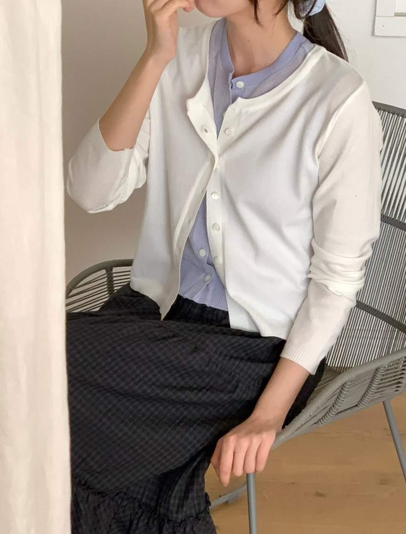 BINUS韓國代購女士新款推薦時尚26春夏針織衫不含內搭開衫BINUS針織衫