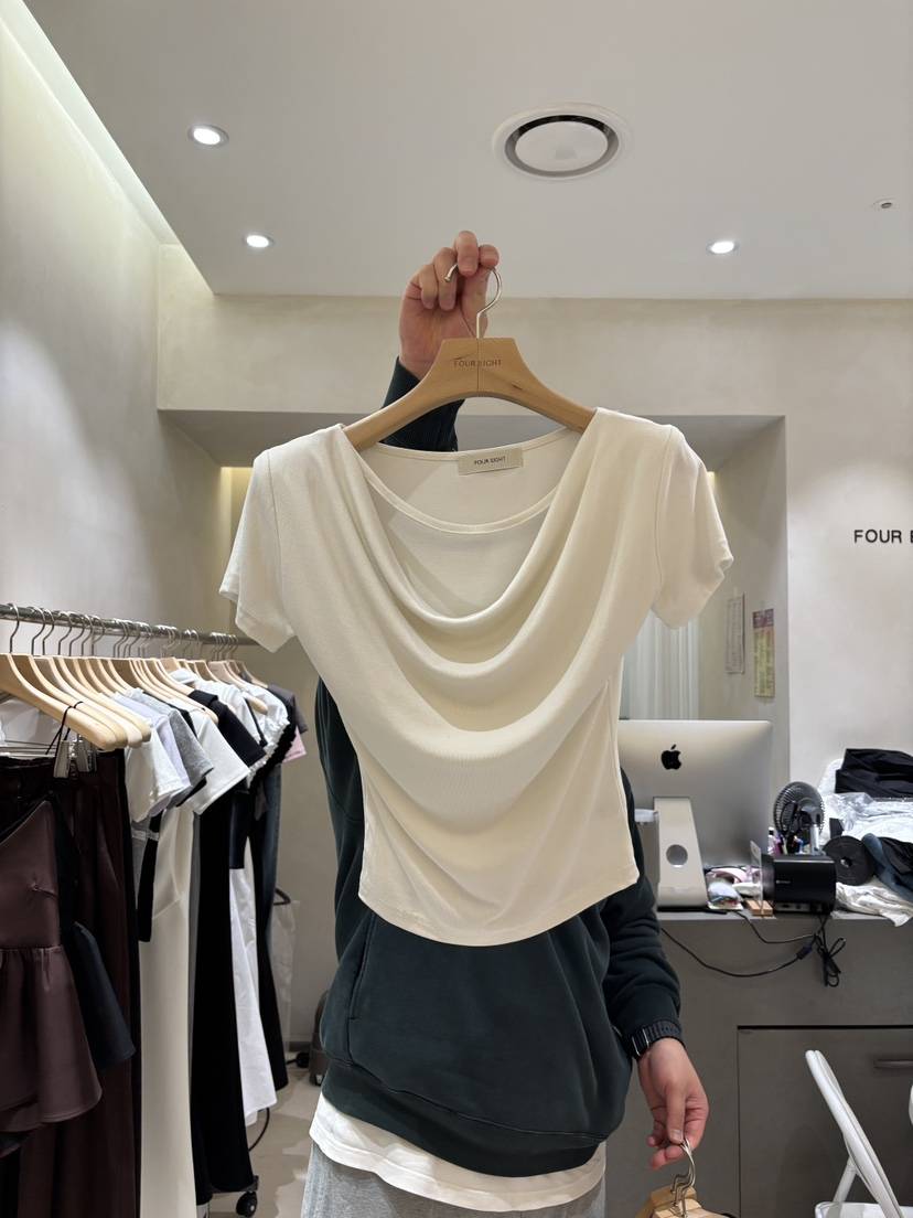 FOUREIGHT韓國直郵實拍女裝新款推薦26春夏職業熱賣人氣T恤FOUR EIGHTT恤