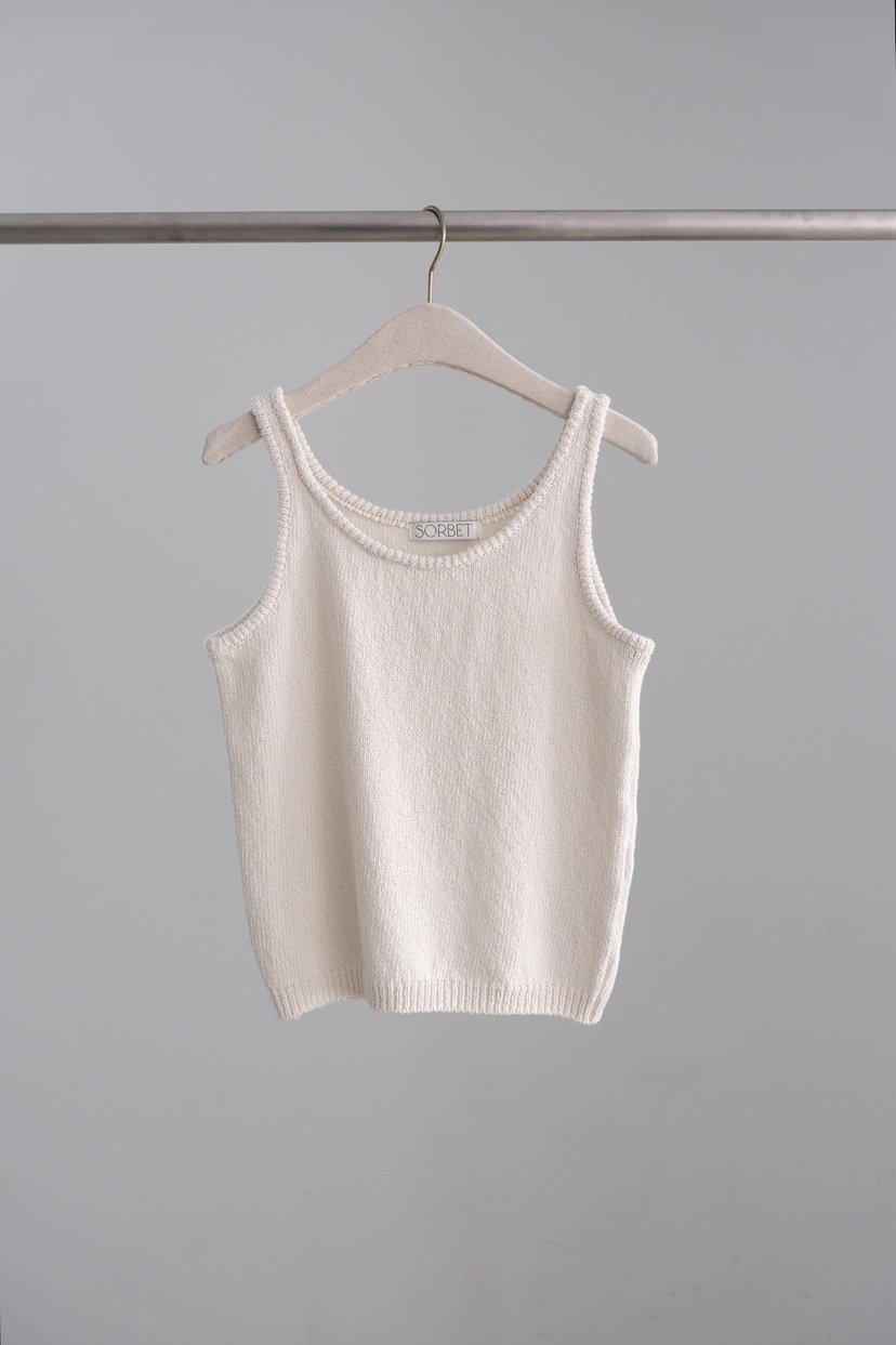 SORBET/FLAT WHITE韓國東大門代購女裝新品26春夏吊帶背心SORBET/FLAT WHITE吊帶/背心