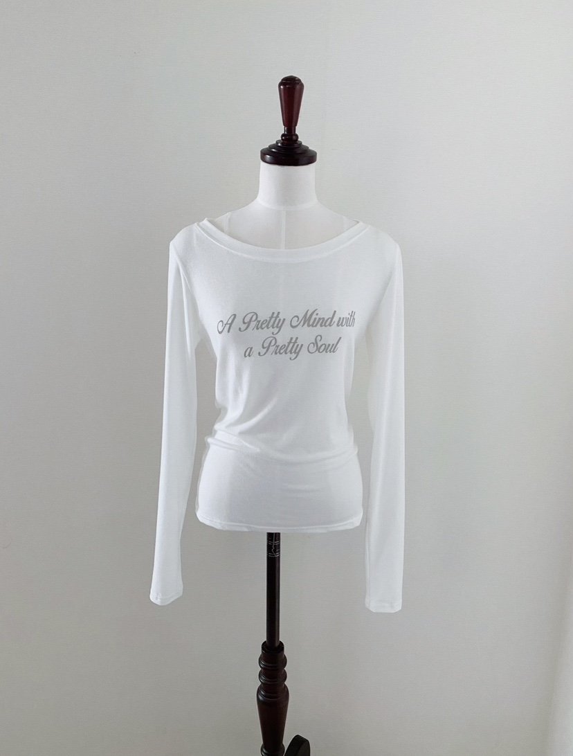 LOVE ROSIE韓國直郵女裝新品人氣時尚熱賣休閑長袖T恤露肩LOVE ROSIE長袖T恤