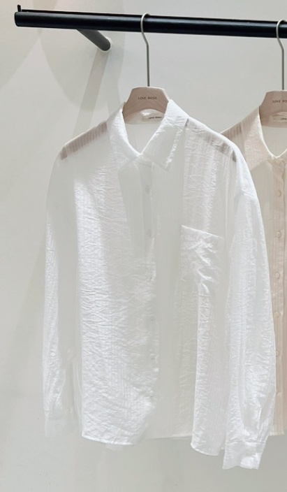 LOVE ROSIE韓國東大門直郵女裝新款人氣26春夏襯衫蕾絲衫條紋LOVE ROSIE襯衫/蕾絲衫